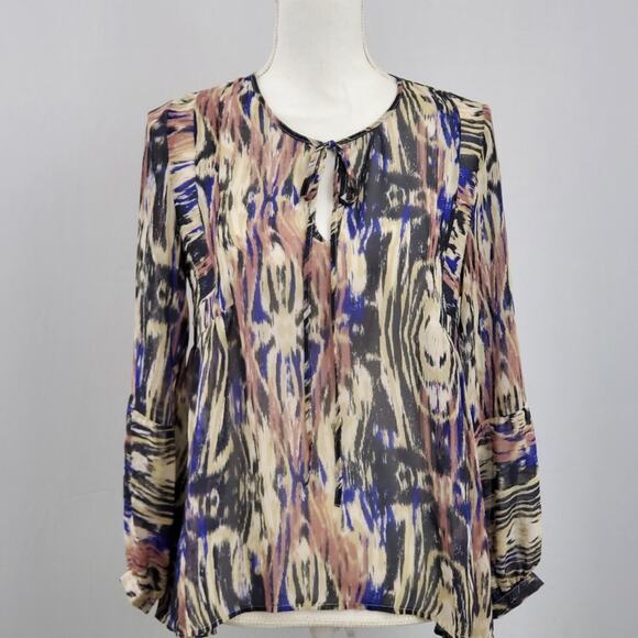 Urban Outfitters Chiffon Peasant Blouse - Picture 4 of 10